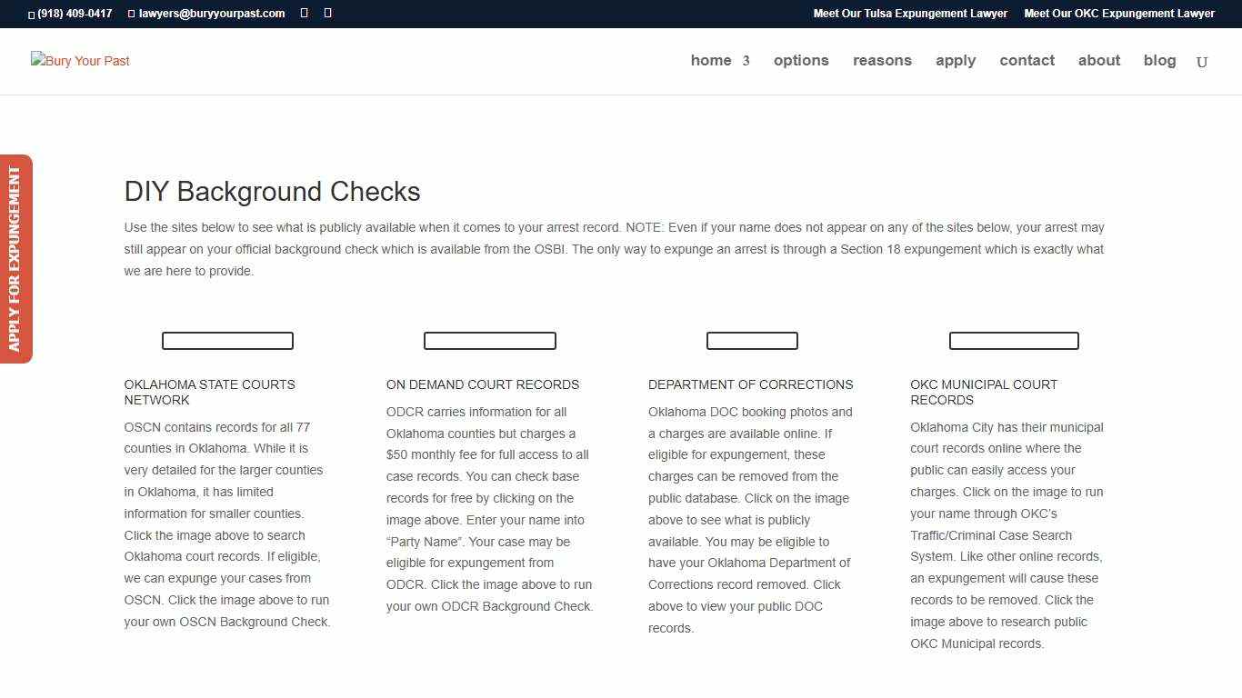 Oklahoma DIY Background Check - Learn How at Bury Your Past